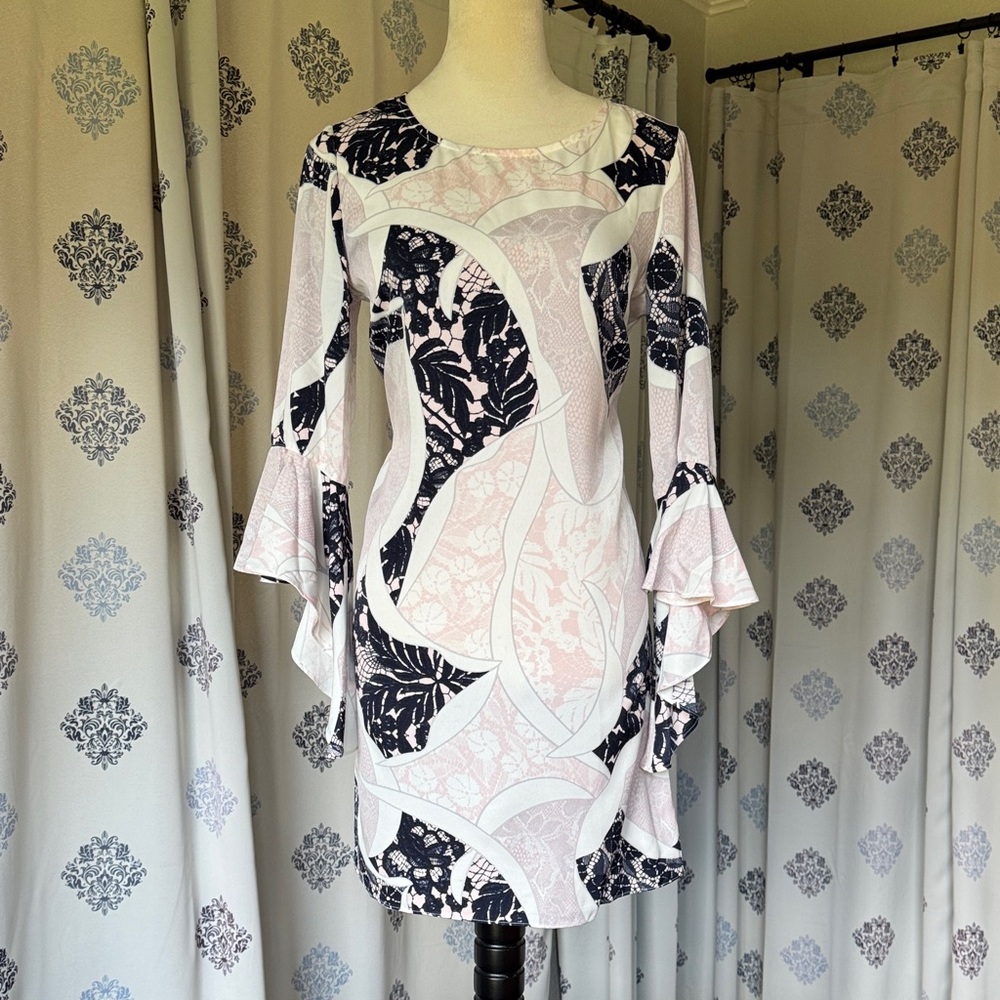 Bar III Black and White Patterned Dress